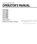 Photo 4 - New Holland T7.220 T7.235 T7.250 T7.260 T7.270 Sidewinder II Auto Command Operators Manual Tractor July 2015