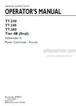Photo 4 - New Holland T7.230 T7.245 T7.260 Sidewinder II Power Command Tier 4B Final Operators Manual Tractor 47789216