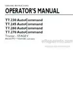 Photo 3 - New Holland T7.230 T7.245 T7.260 T7.270 Auto Command Stage V Operators Manual Tractor