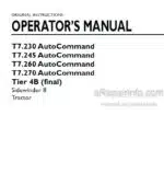 Photo 5 - New Holland T7.230 T7.245 T7.260 T7.270 Sidewinder II Auto Command Tier 4B Final Operators Manual Tractor