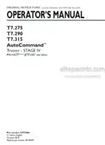 Photo 4 - New Holland T7.275 T7.290 T7.315 Auto Command Stage IV Operators Manual Tractor 51533466