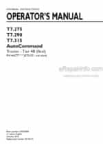 Photo 4 - New Holland T7.275 T7.290 T7.315 Auto Command Tier 4B Final Operators Manual Tractor 51533505