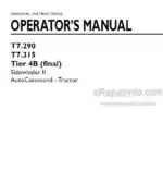 Photo 4 - New Holland T7.290 T7.315 Sidewinder II Auto Command Tier 4B Final Operators Manual Tractor