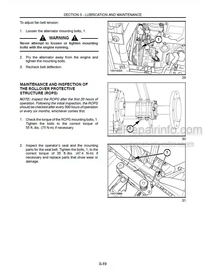 Photo 2 - New Holland TC30 Operators Manual Tractor 87301232