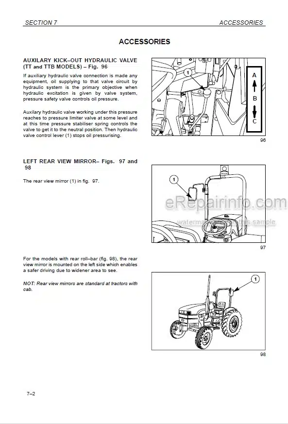 Photo 7 - New Holland TL70 TL80 TL90 TL100 Operators Manual Tractor 6036457100