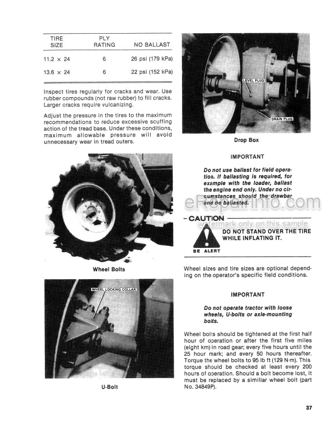 Photo 7 - Versatile 160 Operators Manual Tractor