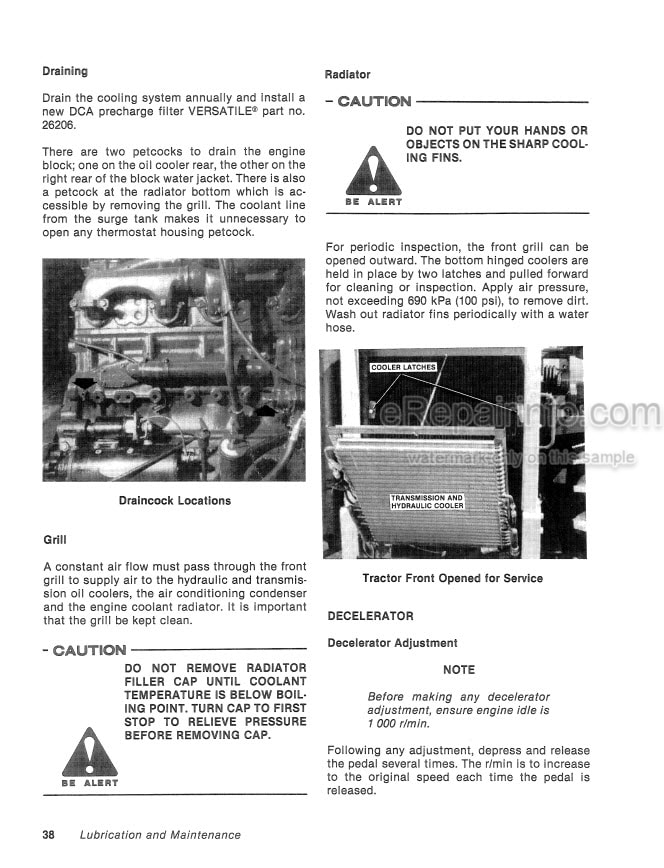 Photo 12 - Versatile 835 855 875 895 Operators Manual Tractor