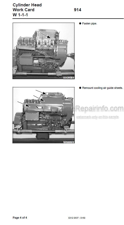 Photo 9 - Deutz 914 Workshop Manual Engine 03120441