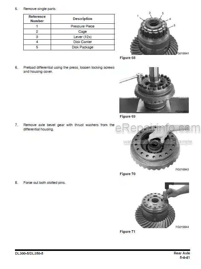 Photo 7 - Doosan DL550-3 Shop Manual Wheel Loader 950106-00434E