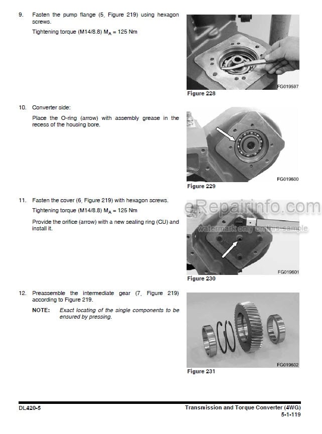 Photo 7 - Doosan DL420A Shop Manual Wheel Loader 950106-00817E