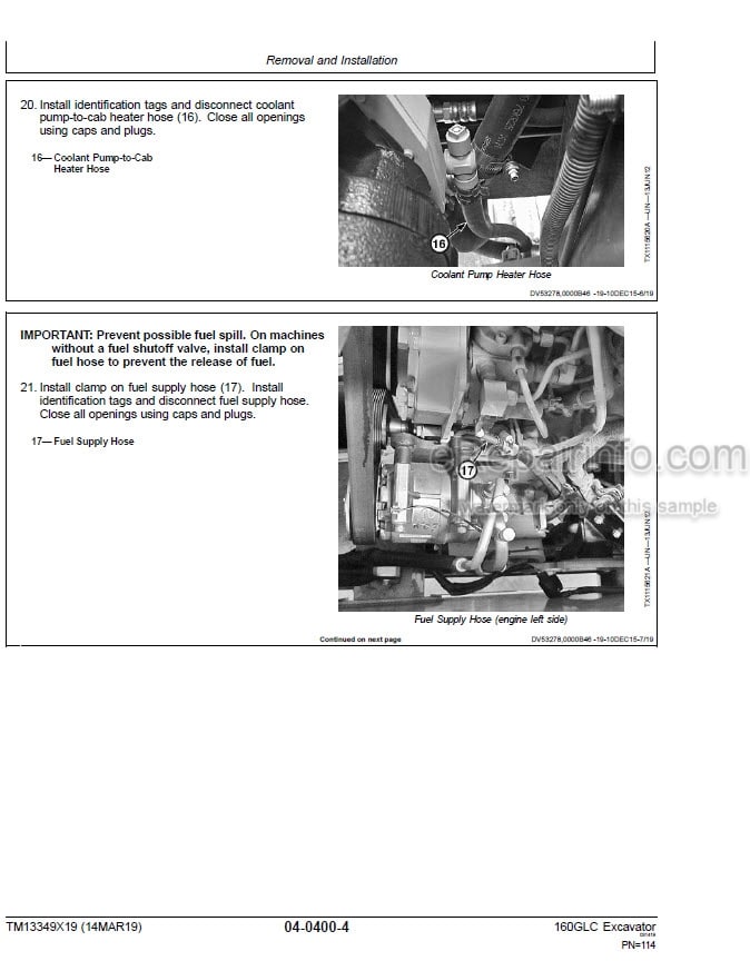Photo 2 - John Deere 160GLC Repair Technical Manual Excavator TM13349X19