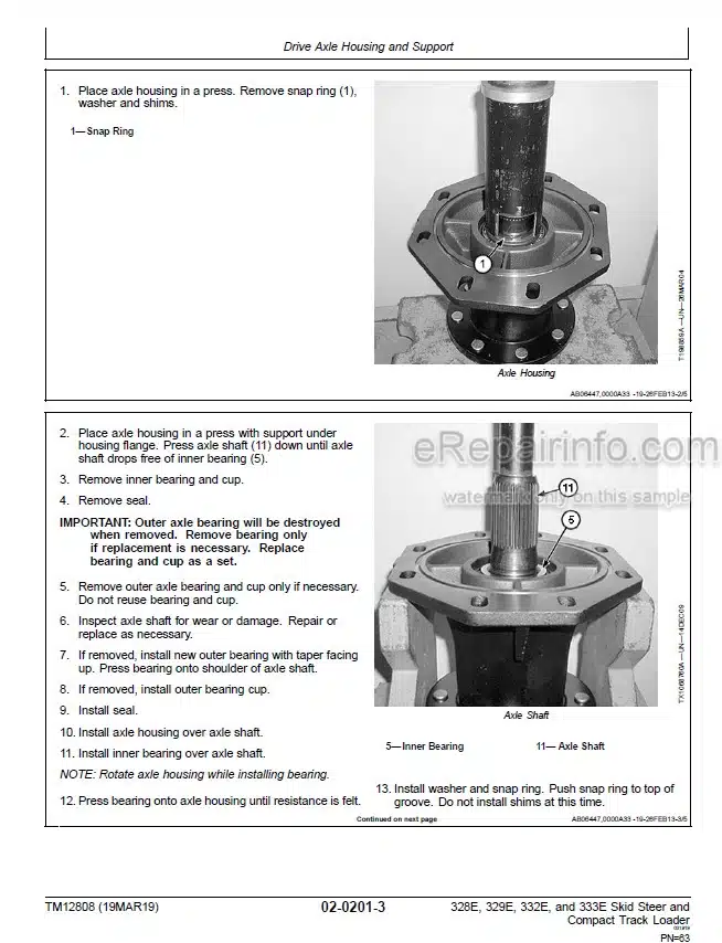 Photo 7 - John Deere 310SJ 410J Repair Technical Manual Backhoe Loader With TMC TM10853