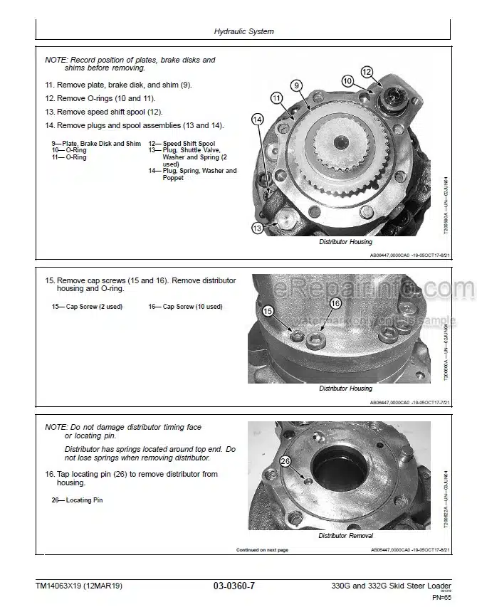 Photo 7 - John Deere 850J II Repair Technical Manual Crawler Dozer TM14231X19
