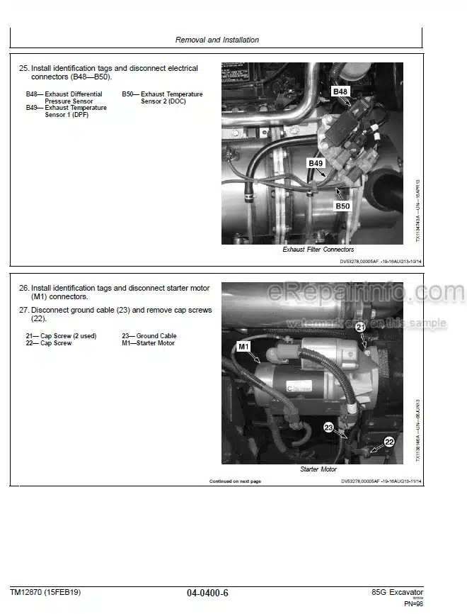 Photo 7 - John Deere 544K Repair Technical Manual 4WD Loader TM10689