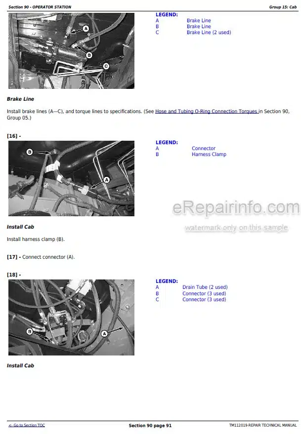 Photo 8 - John Deere 850J II Repair Technical Manual Crawler Dozer TM14231X19