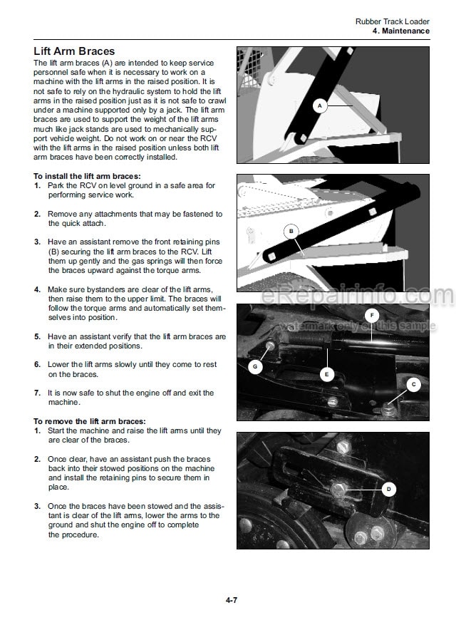 Photo 11 - ASV RCV Posi Track Operation Maintenance Service Parts Manual Compact Track Loader 2055-172