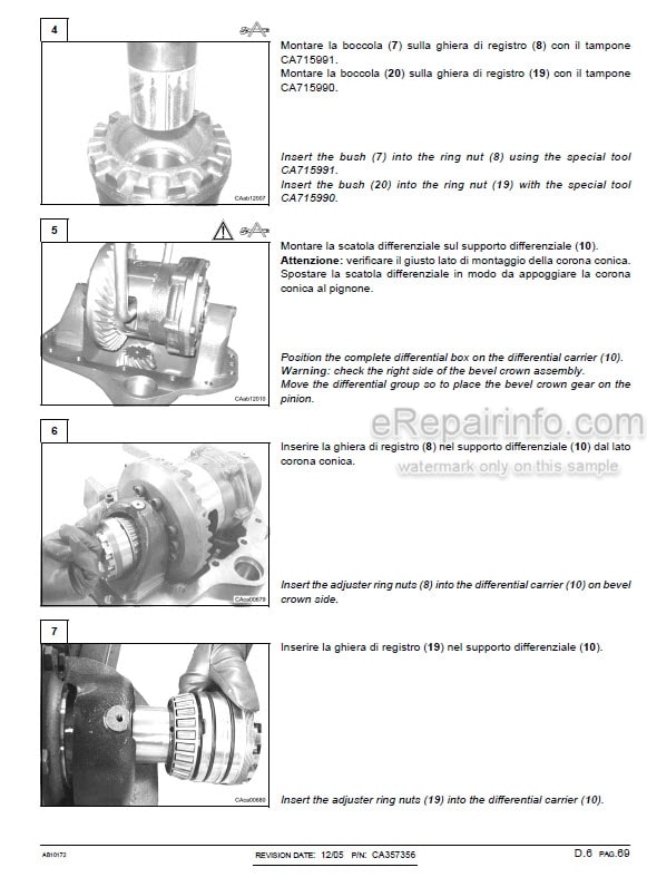 Photo 11 - Carraro 20.22 Repair Manual Front  Axle AB10172