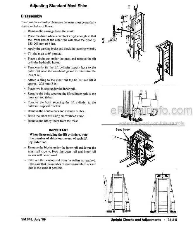 Photo 8 - Clark ESX12-25 Service Manual Forklift SM718