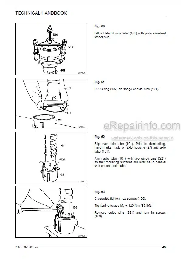 Photo 1 - Fiat Kobelco W80 Technical Handbook And Option Wheel Loader 604.06.998.02