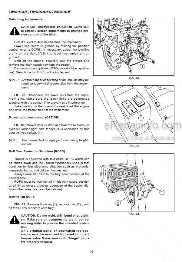 Photo 7 - Bolens Iseki TX100 TX1000F TX1300F TX1500 TX1500F G152 G154 G172 G174 Service Manual Tractor