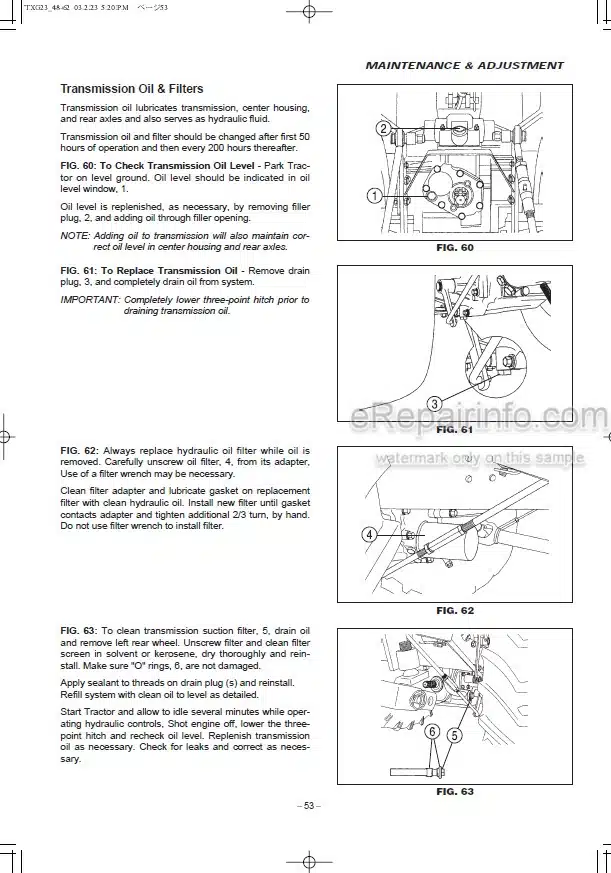 Photo 5 - Iseki GLS550H Instruction Manual Blower