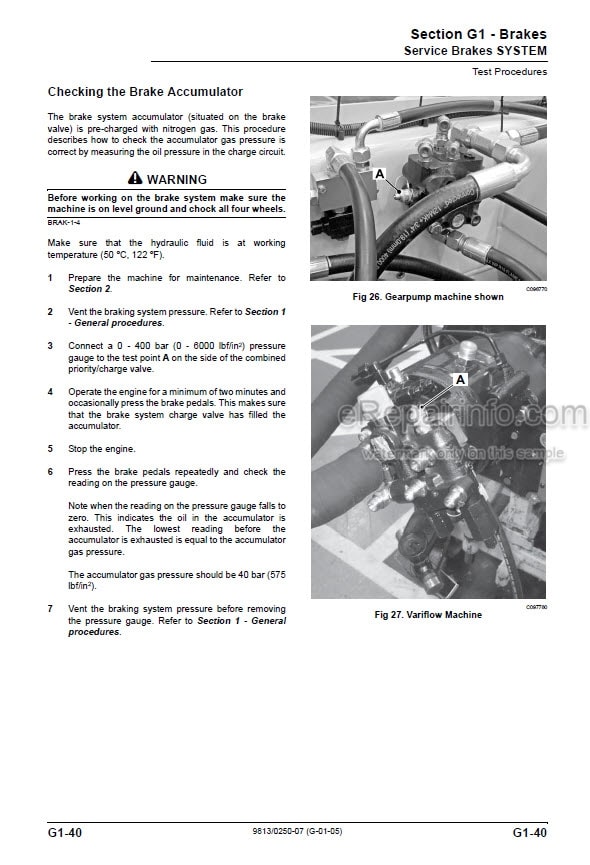 Photo 9 - JCB 3CX T4F 4CX T4F Service And Operators Manual Backhoe Loader 9813-0250