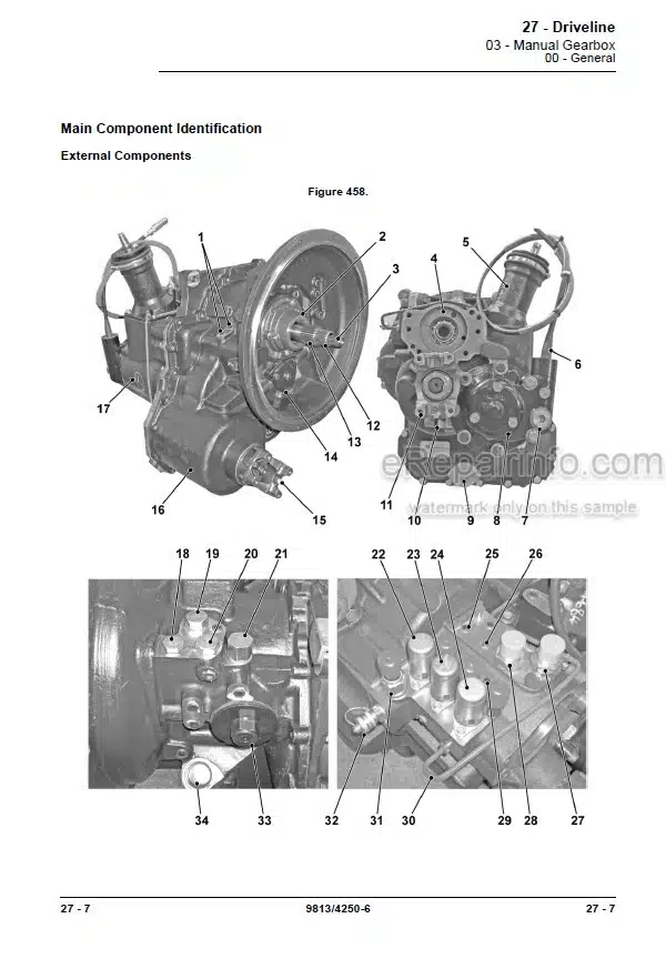 Photo 2 - JCB 3CXG Service Manual Backhoe Loader 9813-4250