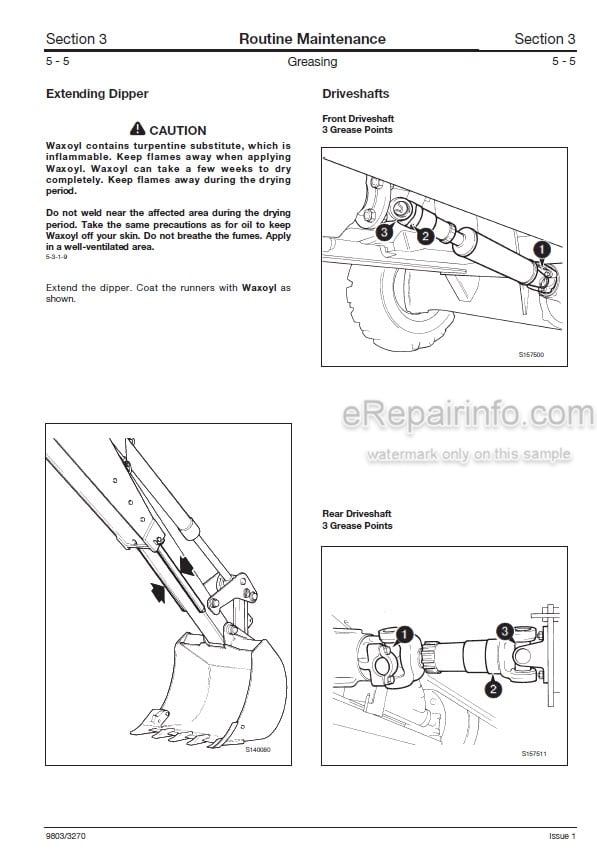Photo 8 - JCB 3CX 4CX 5CX Service Manual Backhoe Loader 9813-7000