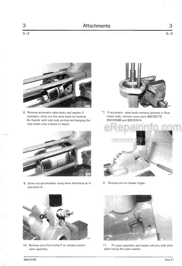Photo 8 - JCB 2D 2DS 3 3C 3CS 3D 700 Service Manual Excavator Loader 9803-3200