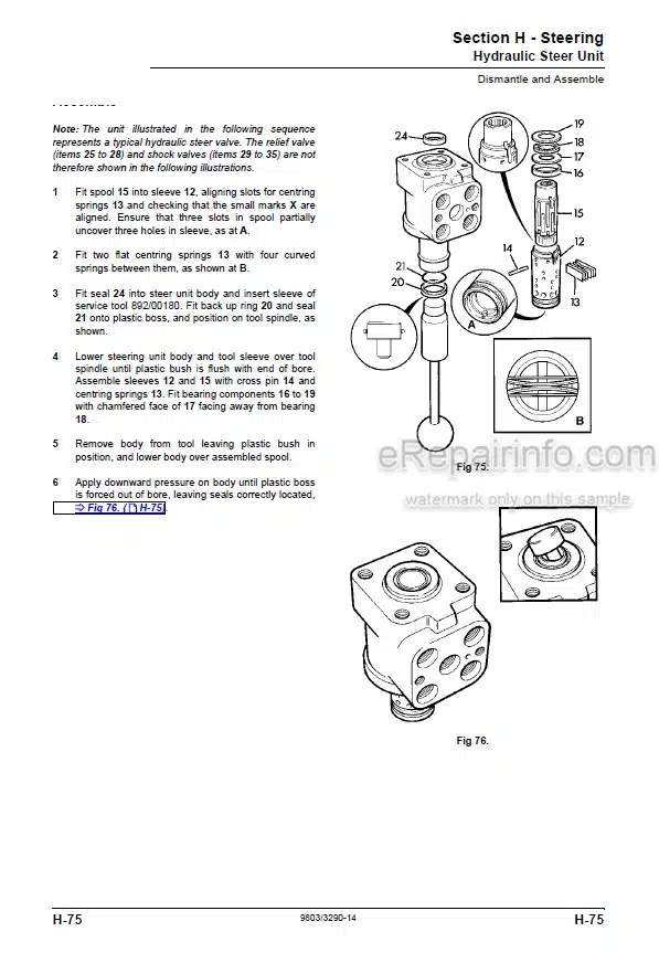 Photo 12 - JCB 3C 3CX 4CX Service Manual Backhoe Loader 9803-3290