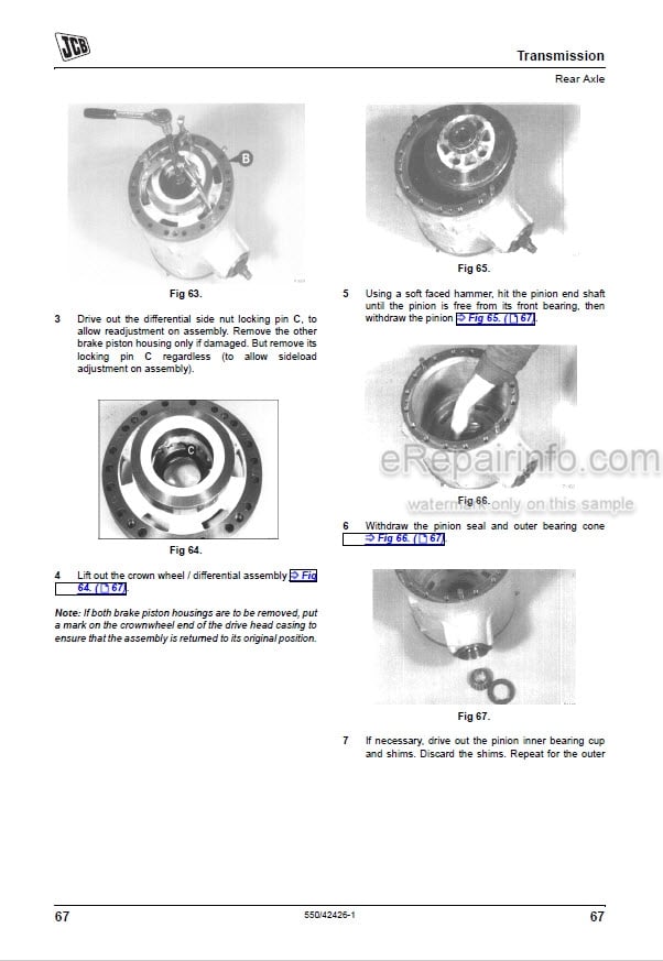 Photo 11 - JCB 3DX Service Manual Backhoe Loader 550-42426