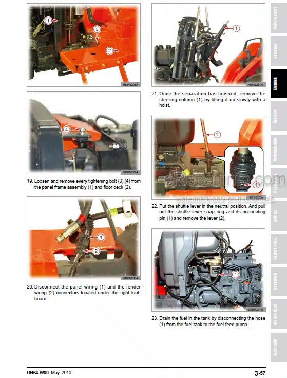 Photo 7 - Kioti Daedong DX7510 DX9010 DX100 Workshop Manual Tractor DA80-W00