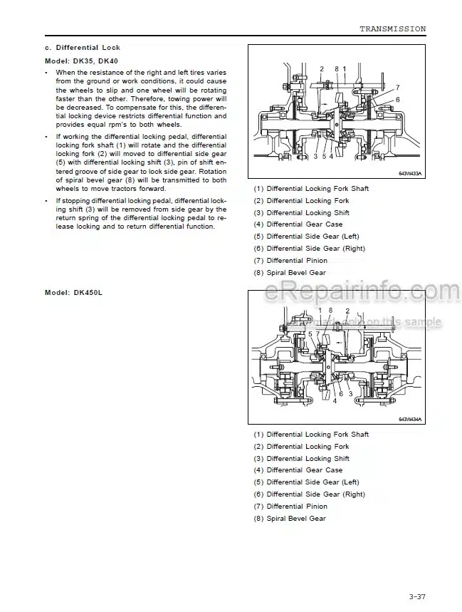 Photo 8 - Kioti Daedong CS2410 CS2610 Workshop Manual Tractor DY51-W00