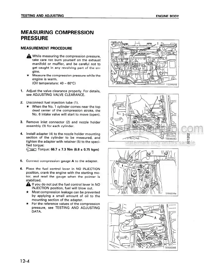 Photo 12 - Komatsu 6D140-2 Series Shop Manual Diesel Engine SEBM008608