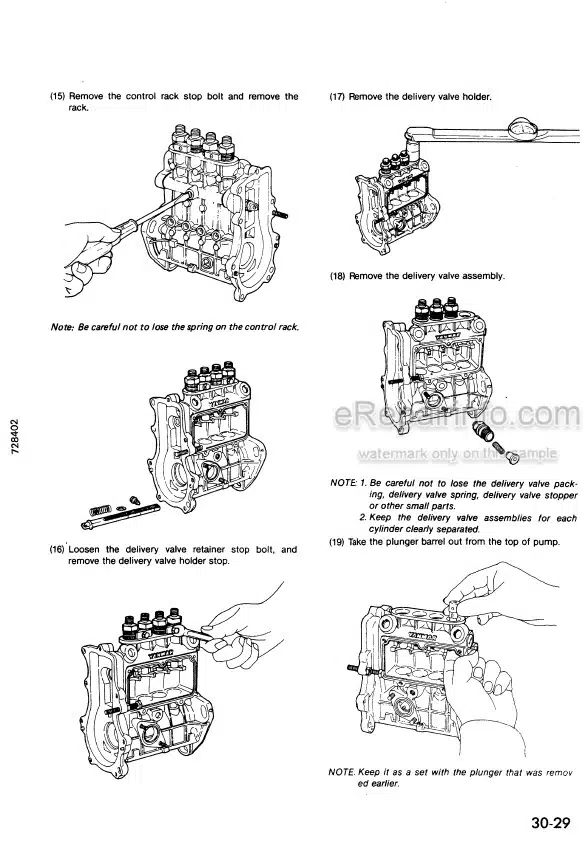 Photo 12 - Komatsu 72-2 75-2 78-1 84-2 Series Shop Manual Diesel Engine SEBM002400