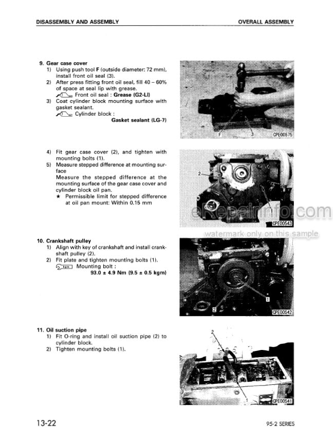 Photo 14 - Komatsu 95-2 Series Shop Manual Diesel Engine SEBM018803