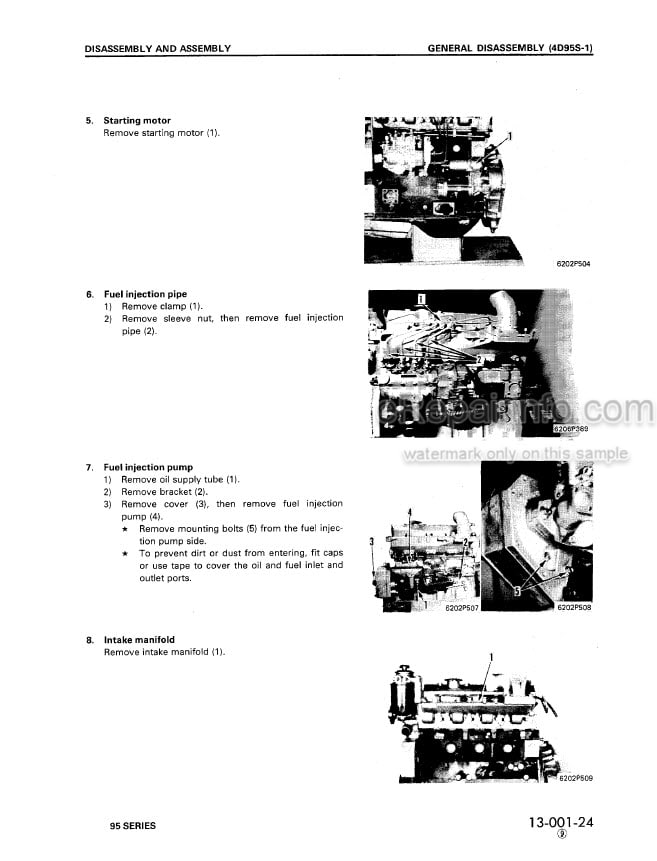 Photo 2 - Komatsu 95 Series Shop Manual Diesel Engine SEBE6146114