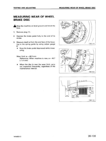 Photo 4 - Komatsu Avance WA800-3 Shop Manual Wheel Loader SEBM013409