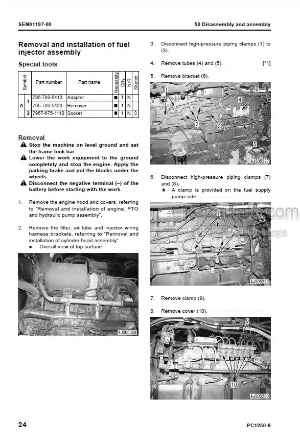 Photo 5 - Komatsu Galeo PC1250-8 PC1250SP-8 PC1250LC-8 Shop Manual Excavator SEN00889-02