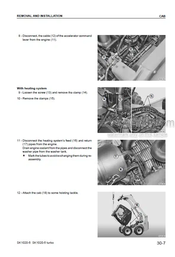 Photo 8 - Komatsu SK818-5 SK820-5 Turbo Shop Manual Skid Steer Loader WEBM005200