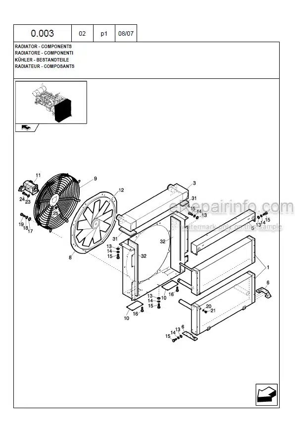 Photo 7 - New Holland MH6.6 Tier 3 Parts Catalog Wheel Excavator