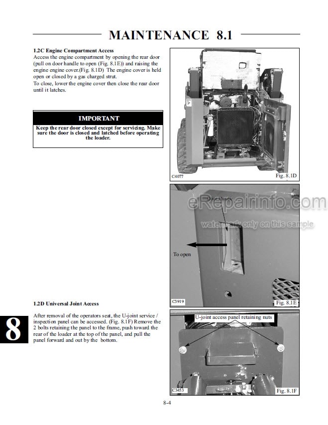 Photo 13 - Thomas 205 Repair Manual Skid Steer Loader 52433
