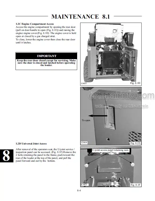 Photo 8 - Thomas 183HD 233HD Repair Manual Skid Steer Loader 033361