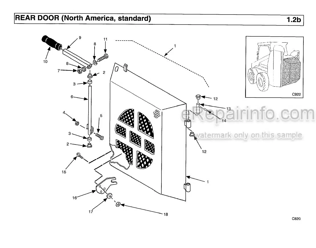 Photo 9 - Thomas 245HDS Parts Manual Skid Steer Loader 44104-1