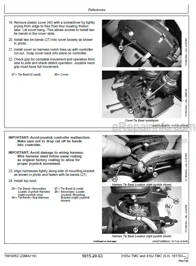 Photo 5 - John Deere 310SJ 410J Operation And Test Manual Backhoe Loader With TMC TM10852