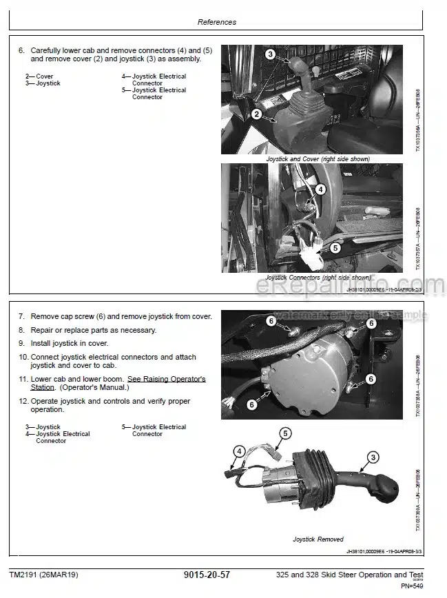 Photo 12 - John Deere 325 328 Operation And Test Manual Skid Steer Loader TM2191