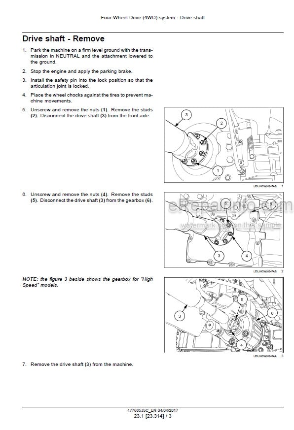 Photo 3 - Case 21F 121F 221F 321F Stage IIIB Service Manual Compact Wheel Loader 47768535C
