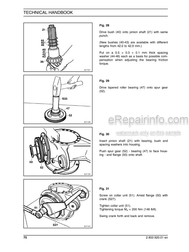 Photo 2 - Case 321D Service Manual Small Wheel Loader 7-29290