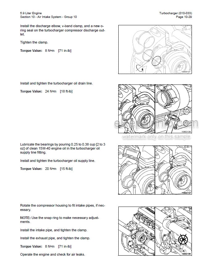 Photo 1 - Case 5.9 Liter Engine Troubleshooting And Repair Manual 6-11380R0