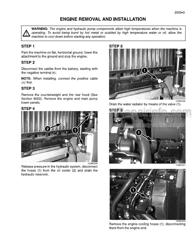 Photo 7 - Case 75C 75CL 95C Service Manual Excavator 01-0018E
